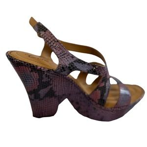 Born Y2K platform sandal pink/purple
